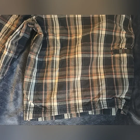 Vintage BKE Plaid Bermuda Shorts Men's Size 36 Brown/Black/Orange 100% Cotton - Picture 11 of 12
